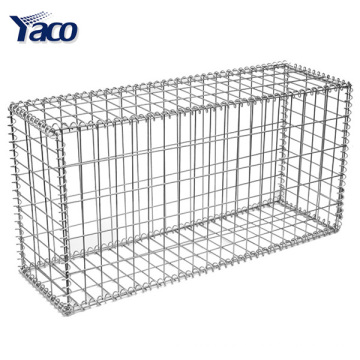 caja de malla de alambre de gavión con agujero de rectángulo de hierro galvanizado 50x100mm